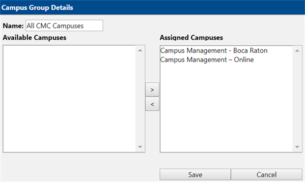 Assigned Campuses